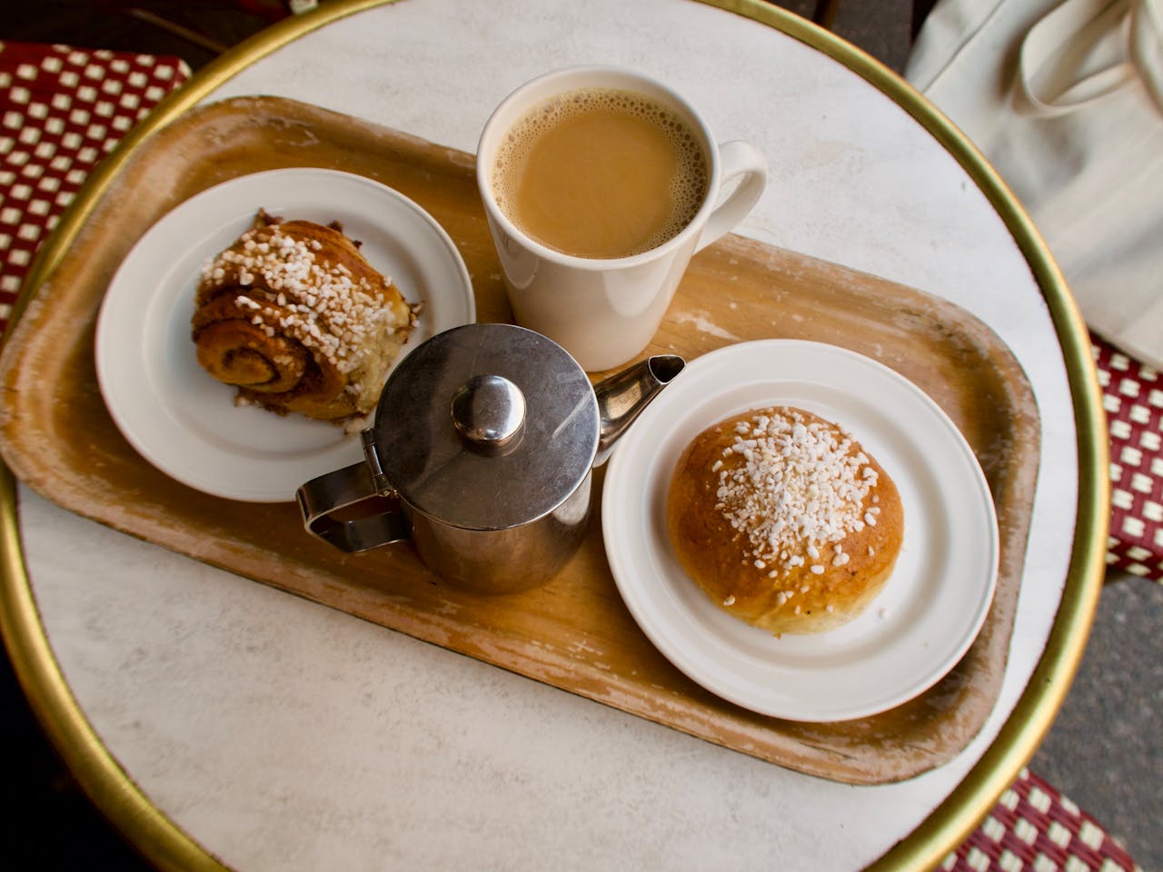 Coffee and pastries like what you can find at breakfast places in Cape Coral, FL.