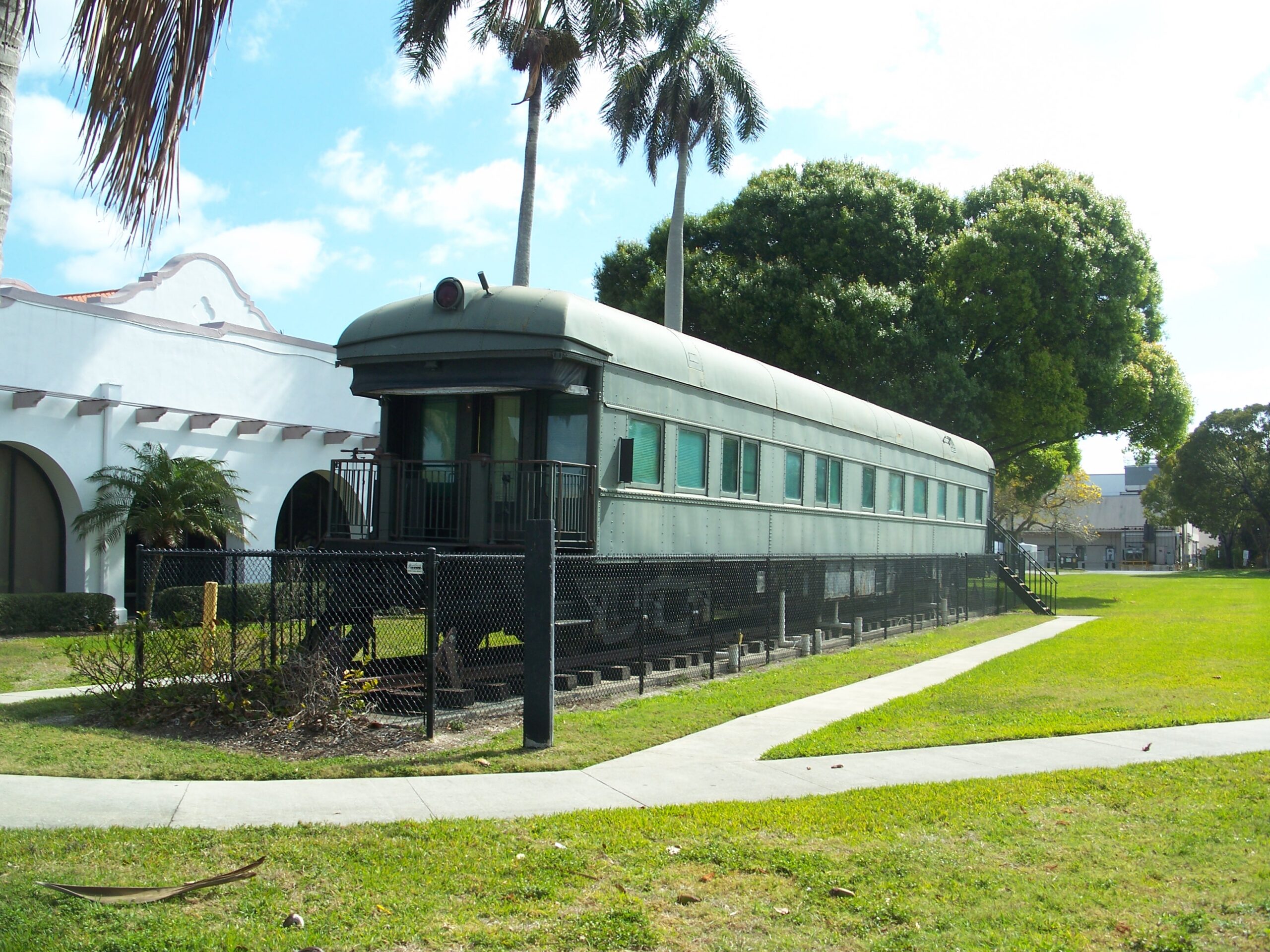 Train outside the history museum