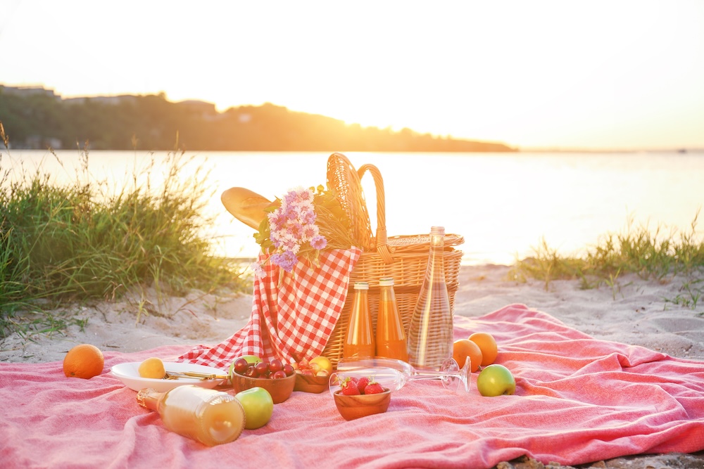 picnic at sunset